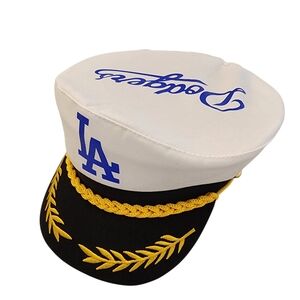 Los Angeles DODGERS , Captain Hat, ADJUSTABLE , WHITE COTTON CAPTAIN HAT